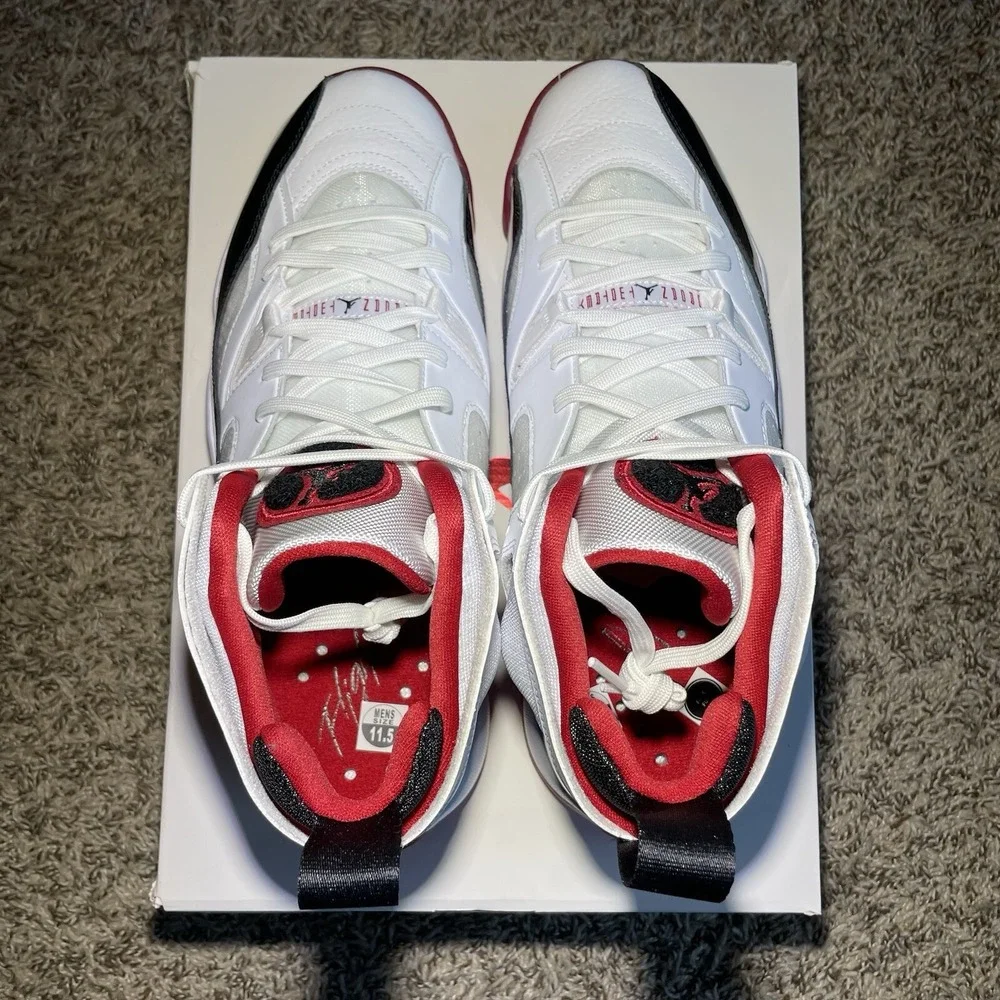 Air Jordan Two Trey Mens 11.5 White Black Red Nike Retro Basketball Shoes NEW